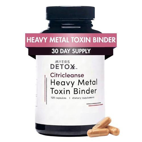 Myers Detox CitriCleanse Toxin Binder Supplement Supports Heavy Metal Detox Energy & Overall Wellness with Cilantro Extract Grapefruit Pectin & Fulvic Acid Gluten Free Vegan Non GMO 120 Ct