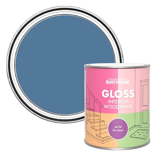 Rust-Oleum Blue Interior Wood Paint in Gloss Finish - Blue Silk 750ml