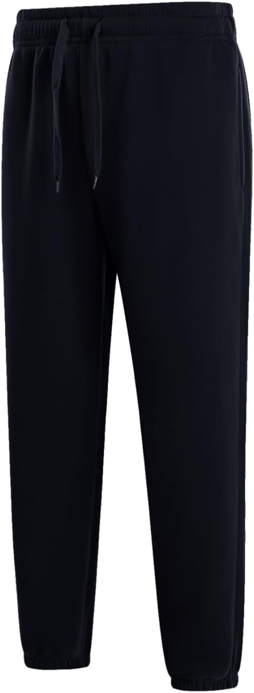 LeeHanTon Mens Fleece Sweatpants Cotton Elastic Bottom Joggers with Pockets Active Athletic Baggy Running Sweat Pants