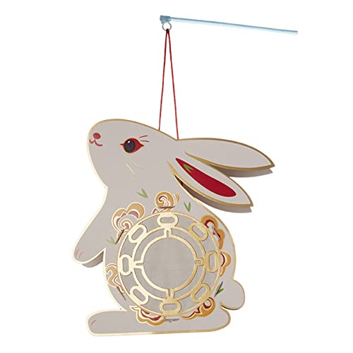 1 lot de lanternes à suspendre en forme de lapin faites à la main pour le Nouvel An - Lanterne chinoise à piles réutilisable pour le Nouvel An Cover
