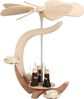 Pyramide en bois de forme C Rudolphs Schatzkiste de table 30 cm