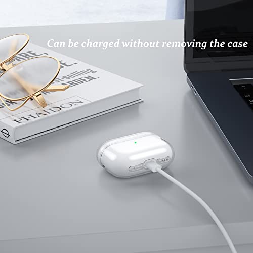 GMUJIAO Case for AirPods Pro 2 (2022),Transparent Shockproof Case Cover,TPU Clear Case with Keychain,Clear Shockproof Case Protective Case for,AirPods Pro 2 (2022) Case-Transparent - Image 4