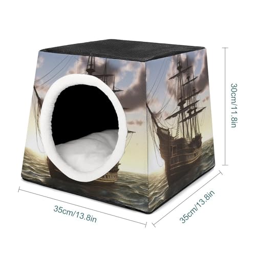 Hutte de pirate confortable pour animaux de compagnie frileux - 3