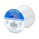 Triple Fish Linea mono, 20 lb (9,1 kg) Test.018 pollici (0,45 mm) diametro, trasparente, bobina da 1/4 lb (0,11 kg) (604 m)