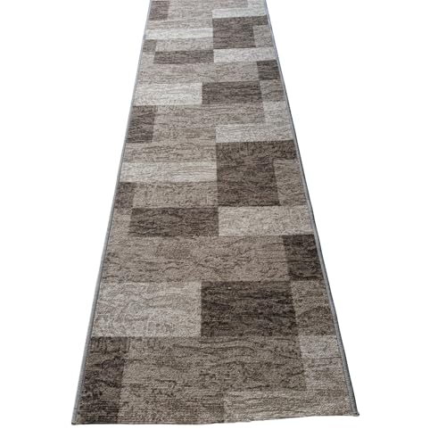 Alfombra Pasillera ICO Antideslizante para Pasillo y Entrada Medidas | Fácil de Limpiar, Suave, Resistente y Decorativa para Hogar - 67x200cm Beige