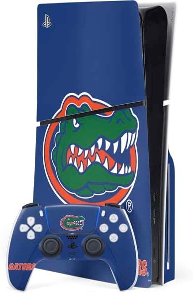 Skinit Decal Gaming Skin Compatible with PS5 Slim Disk Bundle - Officially Licensed University of Florida Gators Mascot Blue Design