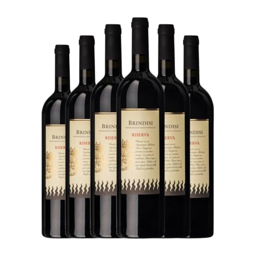 Fiamme Nere Brindisi Reserva 75 cl – Caja de 6 Botellas de Vino Tinto Fiamme Nere Brindisi Reserva 75 cl – Caja de 6 Botellas de Vino Tinto