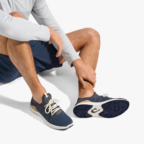 Image of OluKai Mio Li Men's Casual Sneakers, Hands-Free Drop-in Heel | Wear Slip-On or Laced, Breathable Knit Mesh, All-Day Cushioned Comfort, Athletic Walking Shoe, Runs Small So Size Up