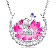 Elephant and Lotus Necklace