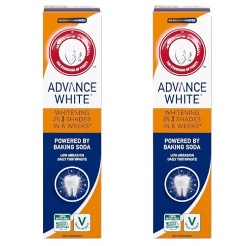 Arm Hammer Advance White Extreme Whitening Toothpaste with Baking Soda – Deep Clean Anticavity 75ml Pack of 2