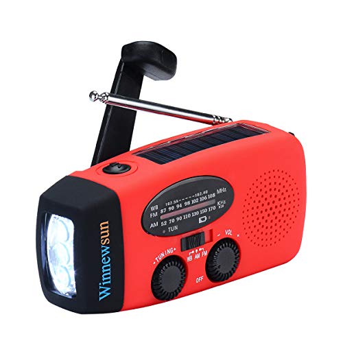 Emergency Radio Weather Radio Solar Crank AM/FM NOAA Radio with 1000mAh Power Bank LED Flashlight and USB Cell Phone Charger for Outdoor Survival and Household Emergency Emergency Radio Weather Radio Solar Crank AM/FM NOAA Radio with 1000mAh Power Bank LED Flashlight and USB Cell Phone Charger for Outdoor Survival and Household Emergency