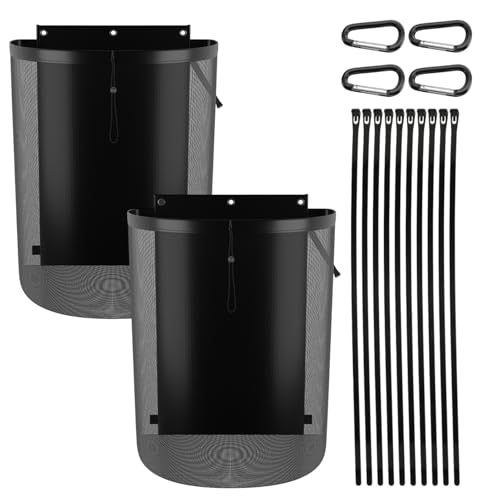 Almacenamiento de juguetes de malla para piscina, organizador de malla junto a la piscina, contenedor organizador de anillos de natación, juego de 2 bolsas de soporte junto a la piscina para fideos