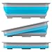 Collapsible Bucket for Cleaning - 7.27L Foldable Wash Bin Dish Tub - Collapsible Wash Basin or Camping Sink for Beach, Tailgating, or Soaking Laundry - Cleaning Supplies by Wakeman (Blue)