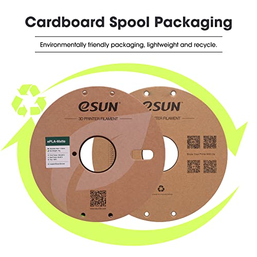 Image of eSUN Matte PLA Filament 1.75mm, Matte 3D Printer PLA Filament, 1KG Spool 3D Printing Filament for 3D Printers, Tangerine