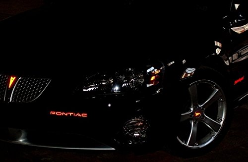 Reflective Concepts Front Bumper Inlay"Pontiac" Decal For 2004-2008 Grand Prix - (Color: Reflective Black) #TOP3