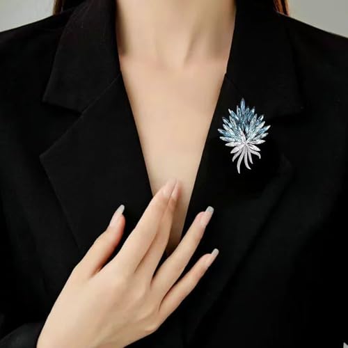 Image of Dainty Brooch Pin for Women, Rhinestone Scarf Shawl Costume Brooches and Pins Flower Boutonniere Hat Bag Suit Dress Accessories Pearl Brooches Lapel Pins