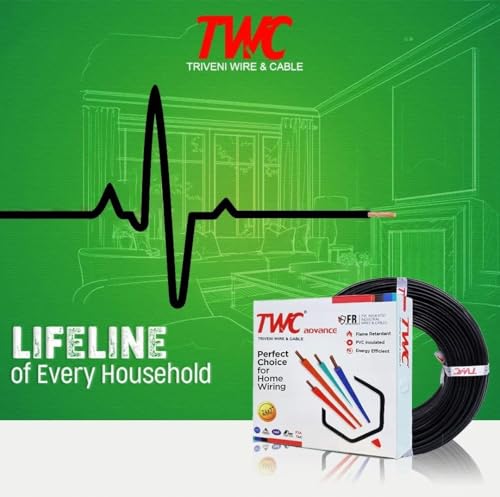 Image of TWC Advance Yellow 1 SQMM 90 METER | Copper Wire | HRFR (Heat Resistant Flame Retardant) Lead-Free Cable | Low Smoke Halogen-Free Wire for Home & Industrial Electrical Wiring