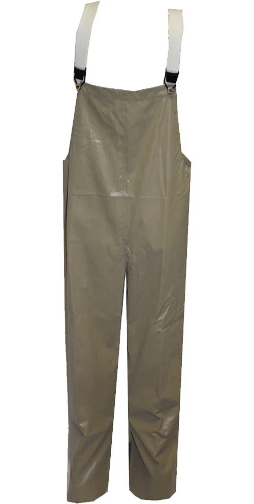 Image of TINGLEY O12008 Magnaprene Flame-Resistant Waterproof Overalls, Medium | Taped seams for 100% waterproof protection, Stitched seams, Neoprene on nylon plain front overalls, Olive Drab