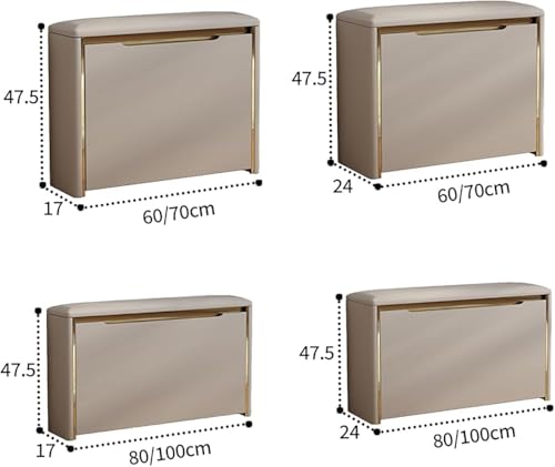 Banc de rangement à chaussures pour optimiser une petite entrée encombrée