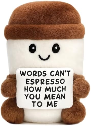 Funny Positive Latte Palm Size Birthday Gag Christmas Boss Day Gifts for Women Men Adults Coffee Lover Thank You Gifts for Mom Dad Best Friend Boyfriend Girlfriend Wife Husband Fall Coffee Table Decor