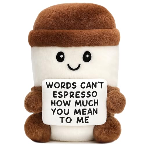 Coffee Lover Gifts Positive Crochet Animals Latte Birthday Retirement Gifts