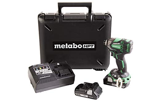 Metabo HPT 18V Cordless Impact Driver Kit | Triple Hammer Technology | Two Compact 3.0Ah Li-Ion Batteries | Powerful 1,832 in/lbs Torque | IP56 Compliant | LED Light | WH18DBDL2