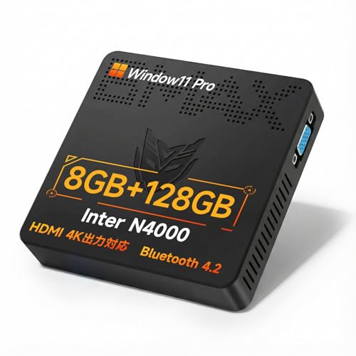 Amazon.co.jp: 【ミニpc Intel N4000搭載 高コスパ】DDR4 8GB+128GB