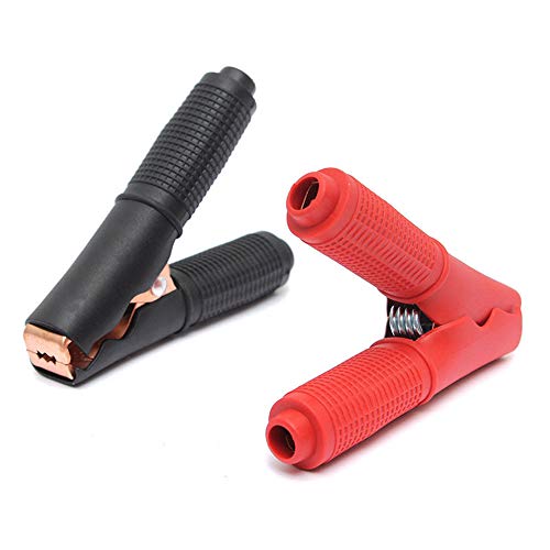 Auxilio Vial, Tools 2 pinzas aisladas de cocodrilo para camión, batería, batería, para prueba eléctrica, para sonda de plomo, pinzas de cocodrilo (rojo y negro