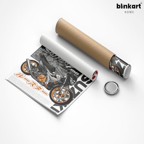 Image of BLINKART Suzuki Satria 150Car Posters Sticker Gift Items for Boys Room Wall Decor || Comes with Double-Sided Tape|| Decoration Bedroom Living Room Office Studio Decor | 12x18 In (A3) - CAR-252
