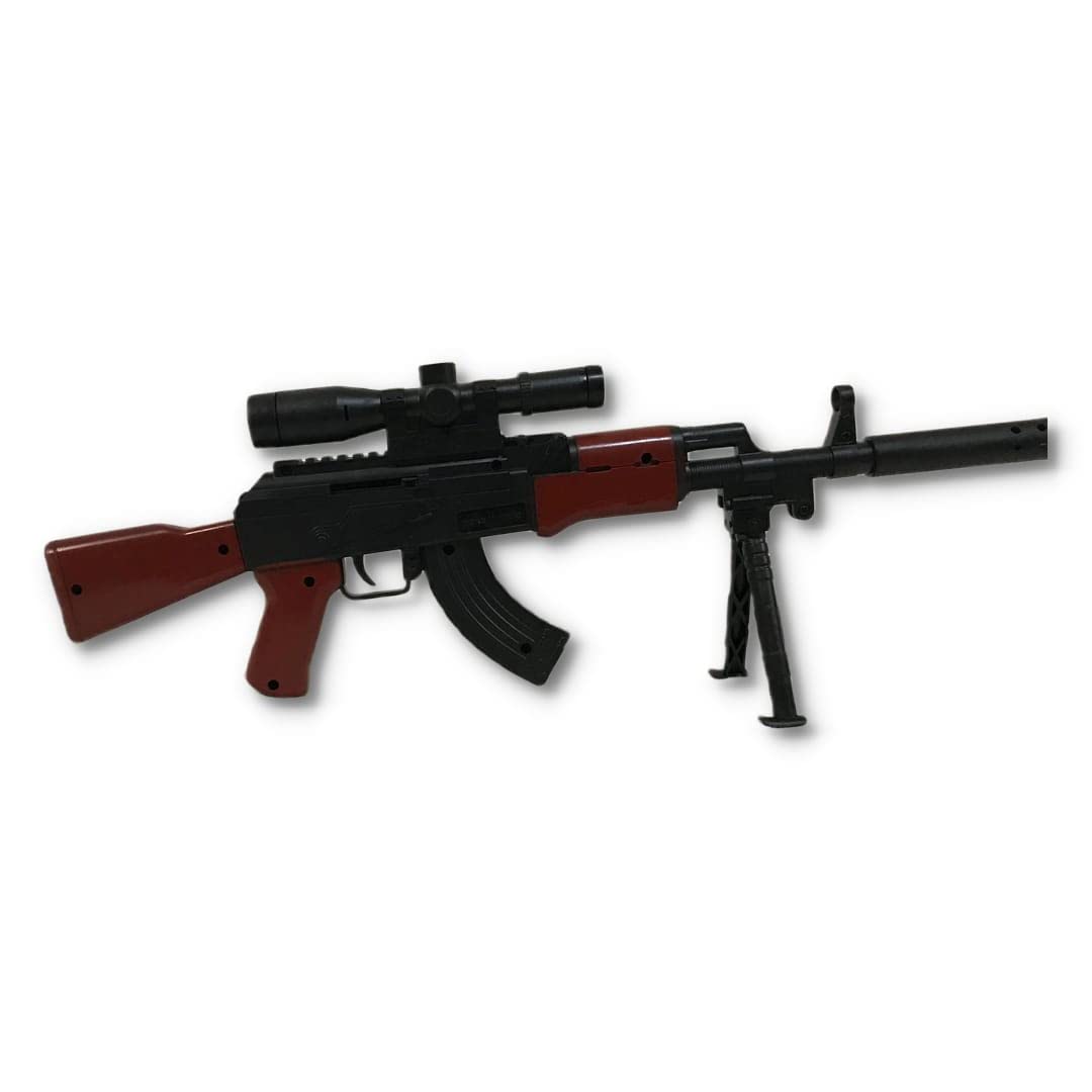 Zillion Billion MA Mini 40 cm Long Plastic AK 47 Toy Gun with Silencer