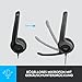 Logitech H390 Kopfhörer mit Mikrofon, Stereo-Headset, Mikrofon mit Rauschunterdrückung, Integrierte Bedienelemente, USB-Anschluss, 223cm langes Kabel, Gepolsterter Bügel und Ohrpolster - Schwarz