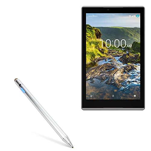 BoxWave Stylus Pen Compatible with Verizon Ellipsis 8 HD - AccuPoint Active Stylus, Electronic Stylus with Ultra Fine Tip for Verizon Ellipsis 8 HD - Metallic Silver