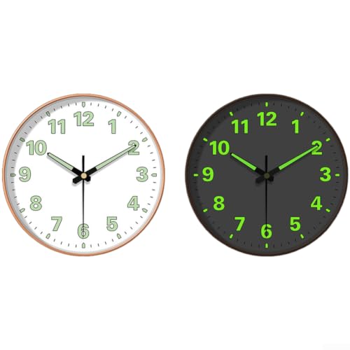 Horloge murale phosphorescente pour salon et chambre à coucher moderne