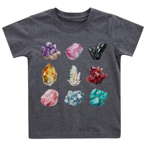 Kids Boys Girls Shirt Retro Crystals Tee Clothes Toddler Future Gem Rock Collector Tops Outfit 6 Years