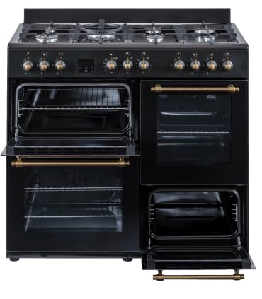 SOLTHERMIC RANGE3NHOR COCINA 3 HORNOS NEGRA RÚSTICA PROFESIONAL / 7 FUEGOS GAS / 3 HORNOS/TEMPORIZADOR Y TURBO/ENTREGA A DOMICILIO Y RETIRADA DEL USADO GRATIS - imagen 3