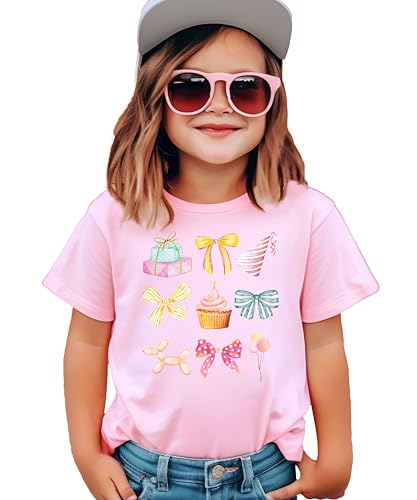 Girly Coquette Birthday Things Graphic Shirt for Toddlers, Girls & Teens Trendy Party T-Shirt