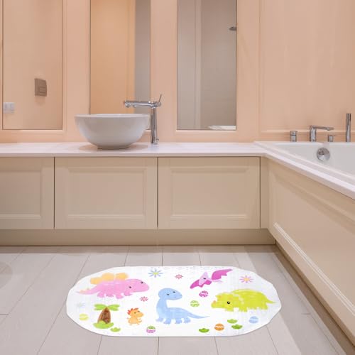 Alfombrilla antideslizante para bañera SHINEOFI de PVC con masajeador de pies para el hogar 5