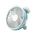 Gespout Mini ventilateur électrique portable à batterie rechargeable ventilateur de bureau ventilateur de refroidissement USB avec lumière LED nocturne 13*6.8*14CM bleu