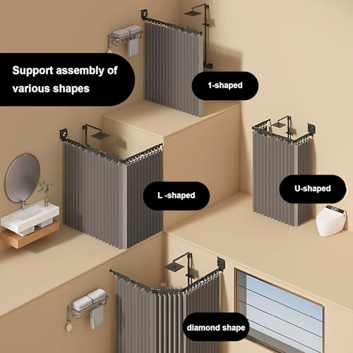 Tringle de douche rétractable au design pliable et support rotatif 360° - 7