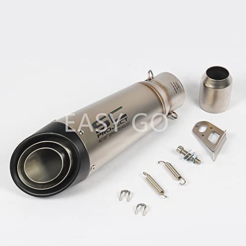 バイクスリップオンマフラー バイクサイレンサー 汎用 50.8mm 長さ315mm (G, 50.8mm)