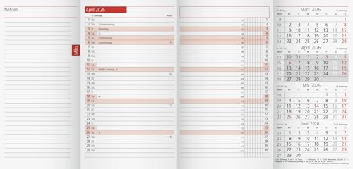 rido/idé Monats-Ersatzkalendarium Mod. TM 12 2026 | 87×153 mm, Karton, weiß