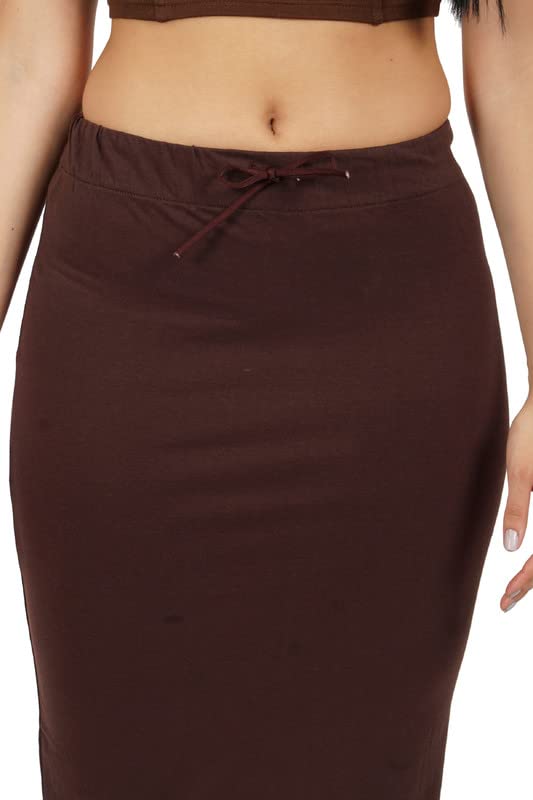 Image of Lycra Blend Cotton Saree Shapewear Petticoat for Women and Girls, Skirts Shapewear Dress for Saree