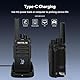 Retevis RT668H Walkie Talkie, Funkgerät mit Verstecktem Display, Wiederaufladbarer Typ-C 1200 mAh, VOX, Rauschsperre, Robust, Walki Talki für Familienreiten, Geschenk (Schwarz, 2 Stück)