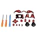 Set Completo di Pulsanti per Xbox One, Pulsanti di Ricambio per Controller di Gioco LT/RT LB/RB, Levette Rosse Galvaniche Pulsanti Trigger con Cacciaviti per Xbox One Elite Controller