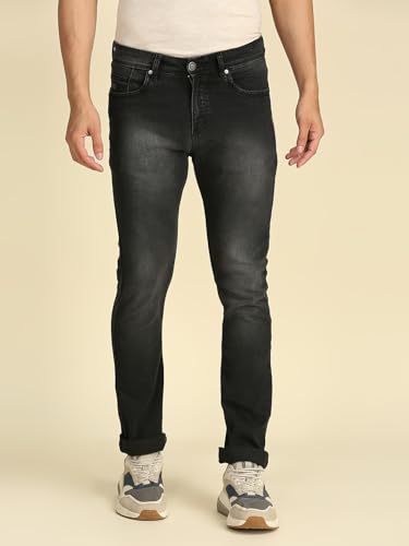 Image of HIGH Star Men Black Slim-Fit Stretchable Jeans