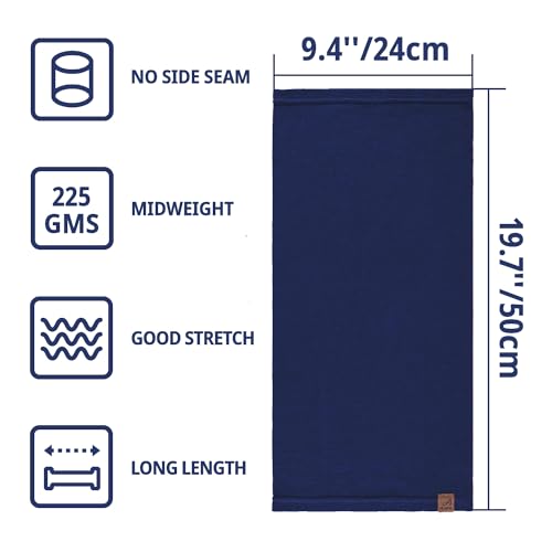 Image of ACUSHLA 100% Merino Wool Neck Gaiter Men Women Winter Ski Face Mask Scarf