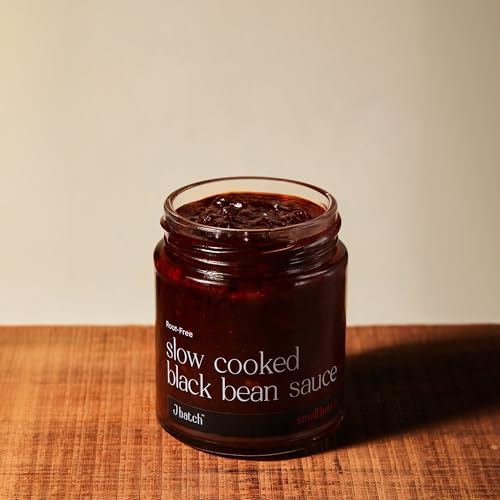 SMALLBATCH Root Free Slow Cooked Black Bean Sauce, Jain Friendly, No Onion No Garlic, Gourmet Condiment, Spread, Marinate, Saute, Stir-Fry, Dip, Tofu, Jbatch - 180gms