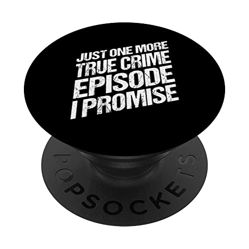 Funny Killer Documentaries - Murder Shows & True Crime PopSockets Swappable PopGrip, Black