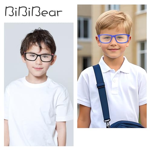 Image of BiBiBear Bluelight Kids Glasses Unbreakable Glasses | TR90 Frame for New Year Gifts, 360 Flexible, Lightweight & Safe Eyeglasses for Kids Age 2-15