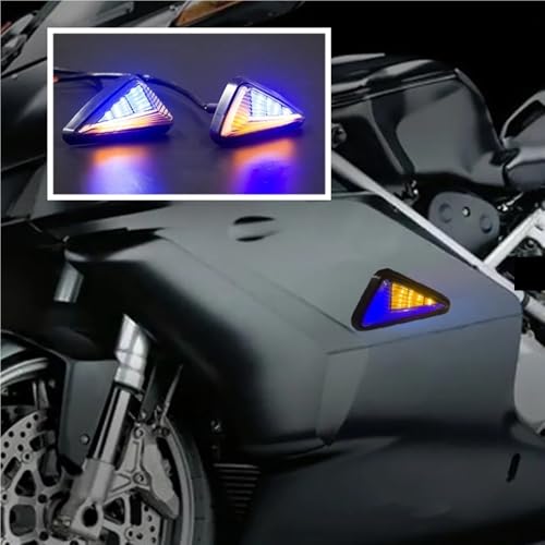 Luces intermitentes 12V de moto y luz indicadora de giro trasera con parada 6
